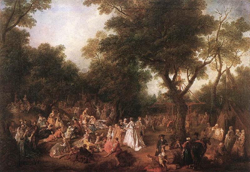 LANCRET, Nicolas Company in the Park g Germany oil painting art